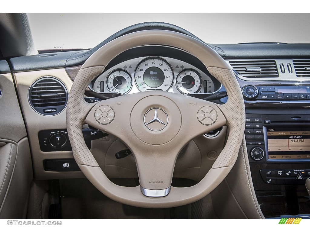 2010 Mercedes-Benz CLS 550 Cashmere Steering Wheel Photo #85051957