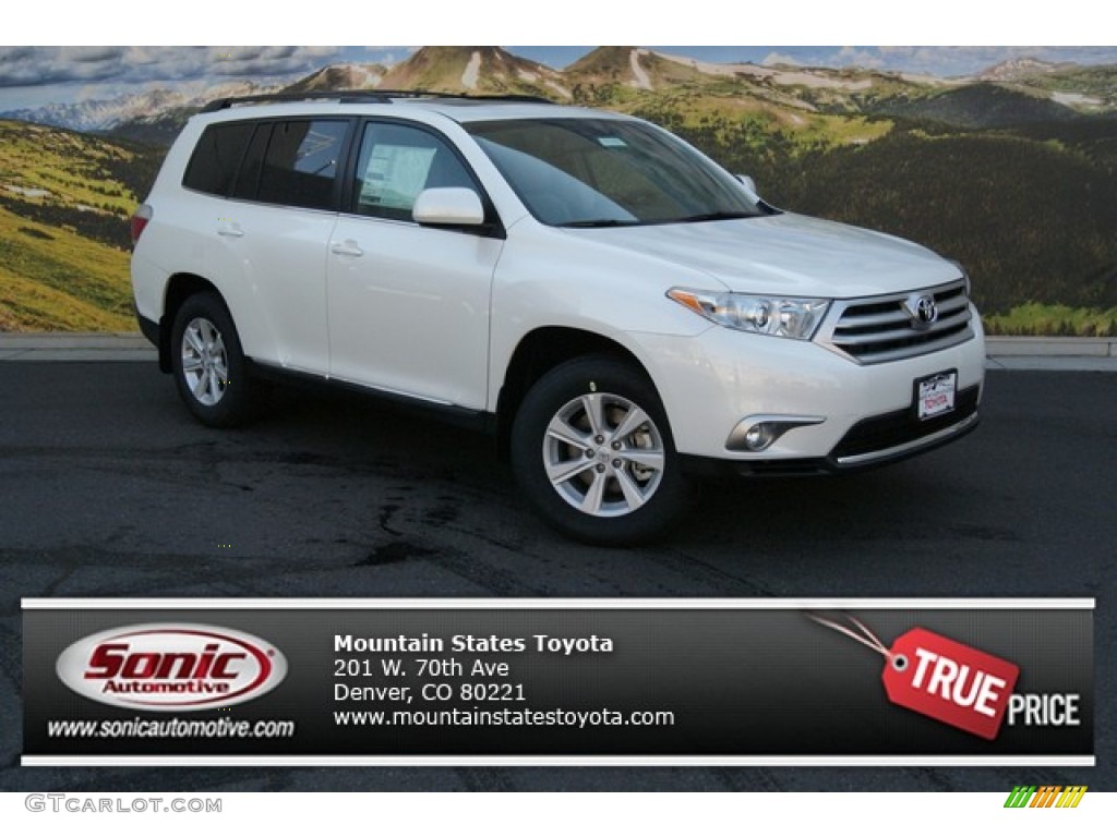 2013 Highlander SE 4WD - Blizzard White Pearl / Ash photo #1