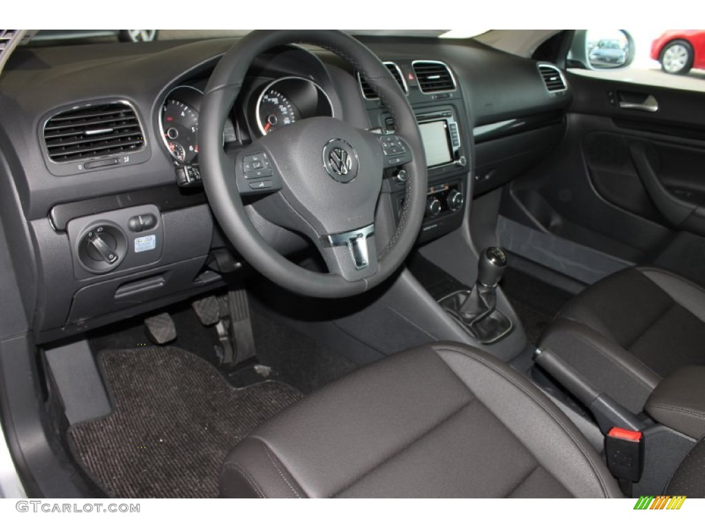 Titan Black Interior 2014 Volkswagen Jetta TDI SportWagen Photo #85056964