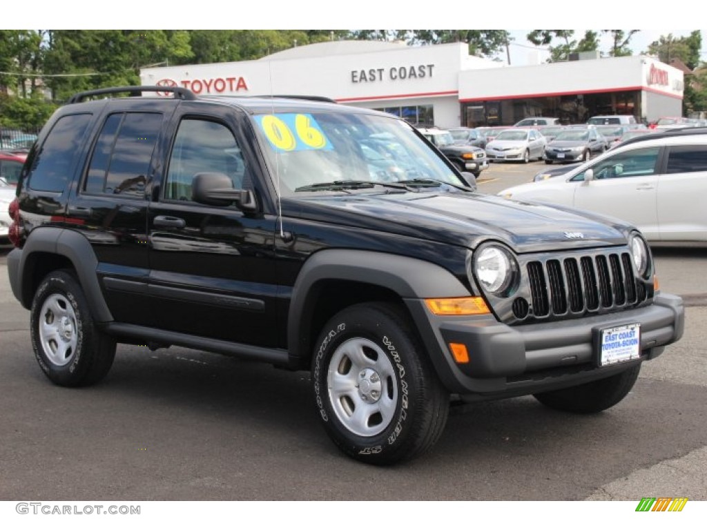 2006 Liberty Sport 4x4 - Black / Medium Slate Gray photo #1