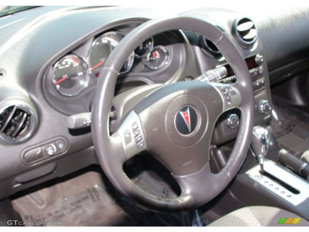 2009 Pontiac G6 V6 Sedan Ebony Steering Wheel Photo #85059585