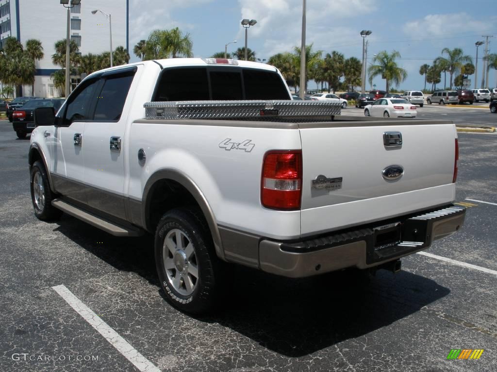 2005 F150 King Ranch SuperCrew 4x4 - Oxford White / Castano Brown Leather photo #3