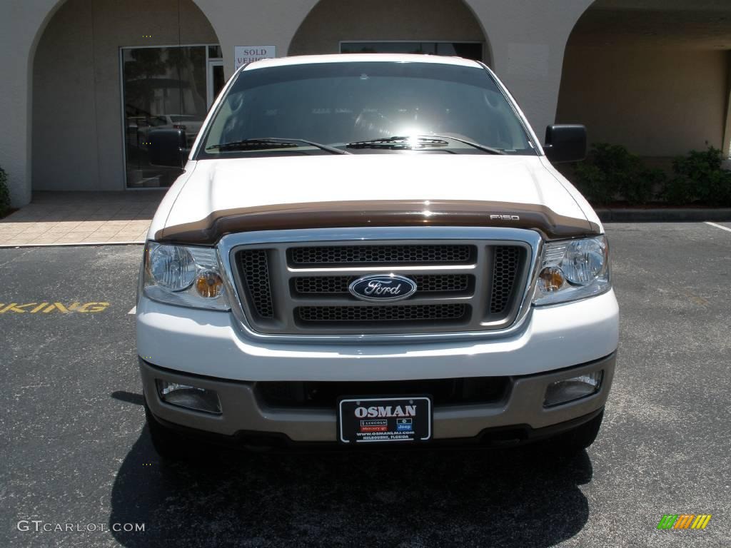 2005 F150 King Ranch SuperCrew 4x4 - Oxford White / Castano Brown Leather photo #8