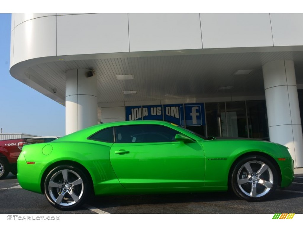 2011 Camaro LT/RS Coupe - Synergy Green Metallic / Black photo #2