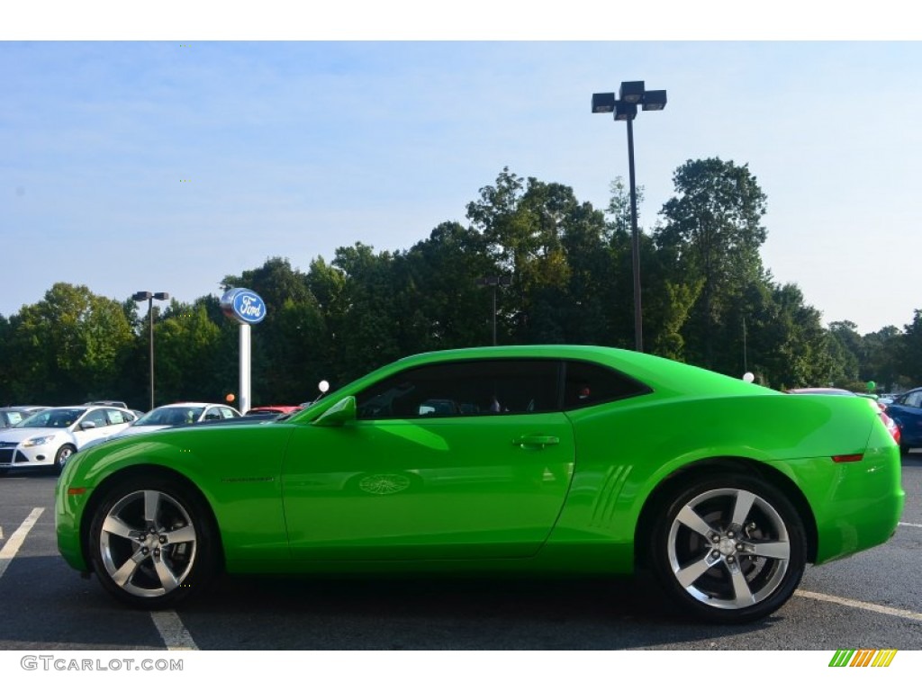 2011 Camaro LT/RS Coupe - Synergy Green Metallic / Black photo #5