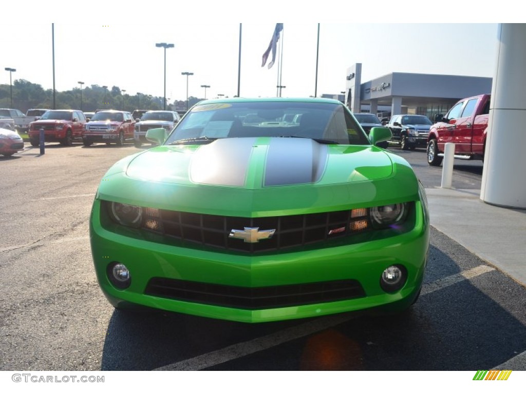 2011 Camaro LT/RS Coupe - Synergy Green Metallic / Black photo #7