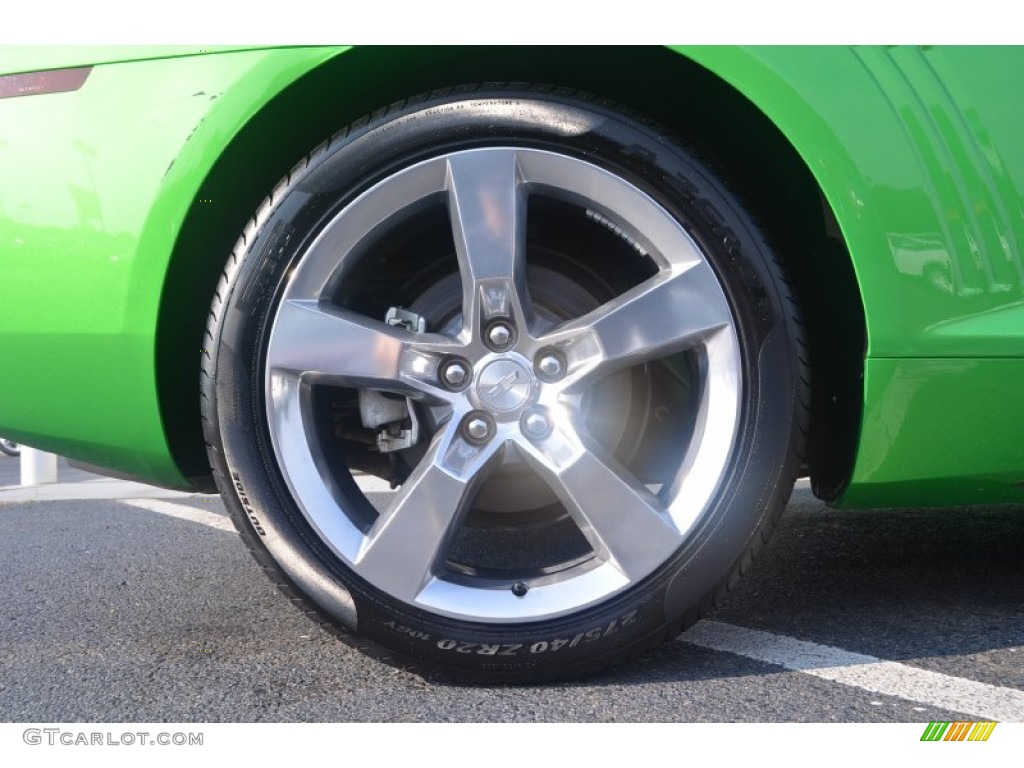 2011 Camaro LT/RS Coupe - Synergy Green Metallic / Black photo #14