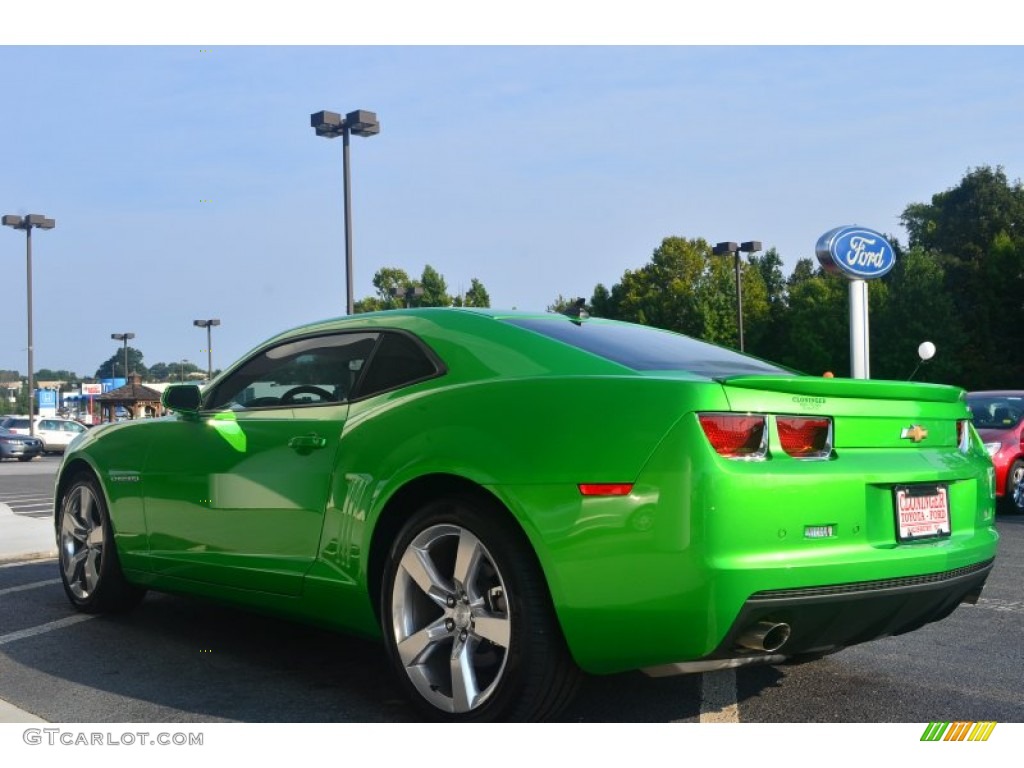 2011 Camaro LT/RS Coupe - Synergy Green Metallic / Black photo #24