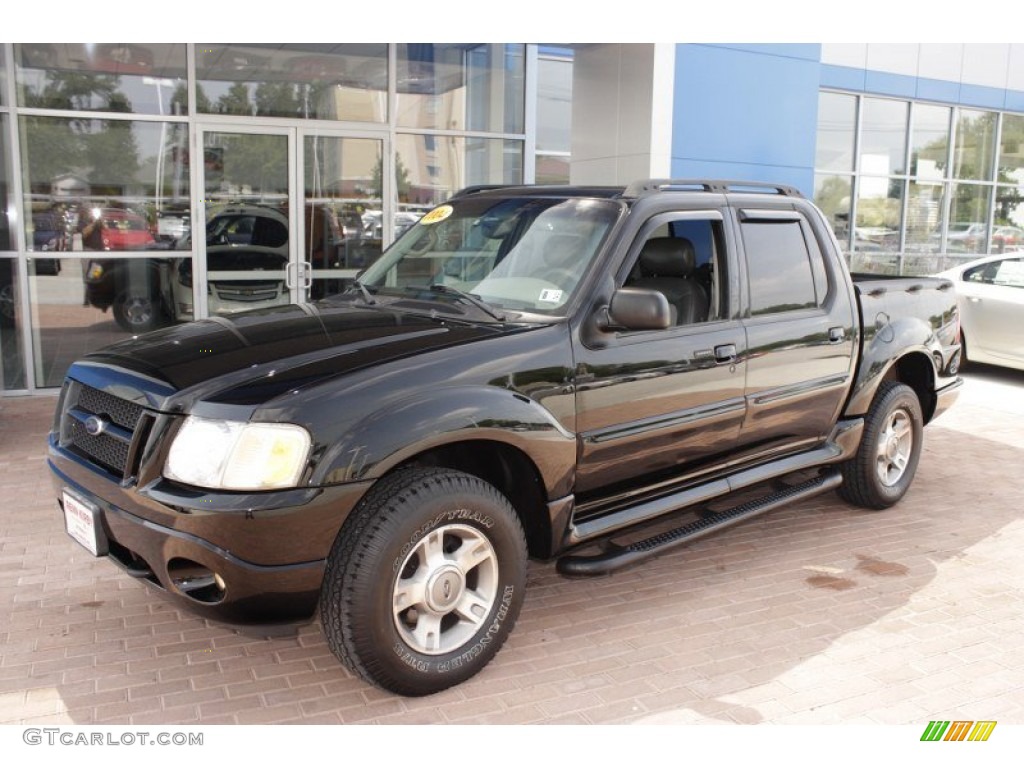 2004 Explorer Sport Trac XLT 4x4 - Black Clearcoat / Medium Dark Flint/Dark Flint photo #3
