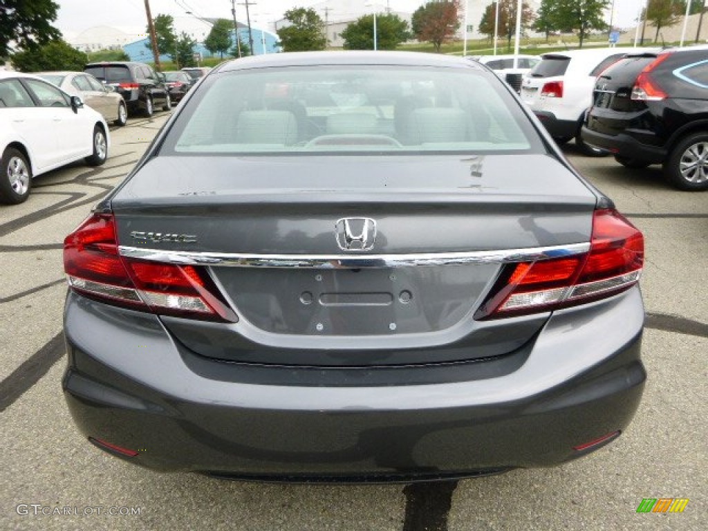 2013 Civic EX Sedan - Polished Metal Metallic / Gray photo #4