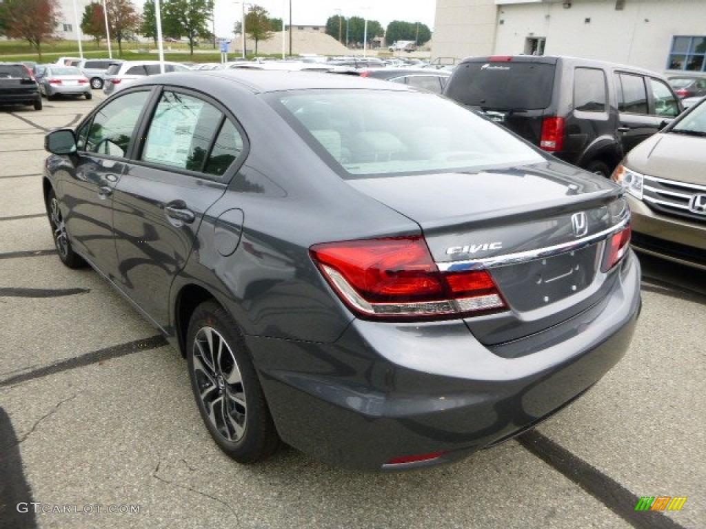 2013 Civic EX Sedan - Polished Metal Metallic / Gray photo #5