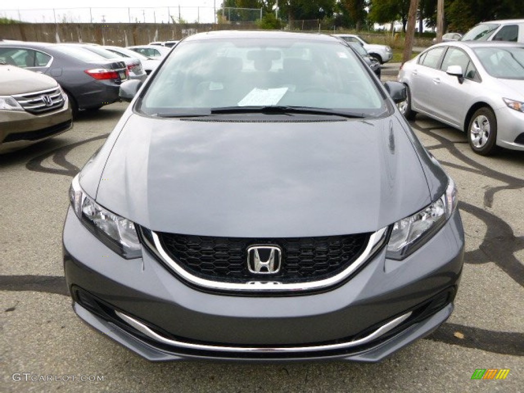 2013 Civic EX Sedan - Polished Metal Metallic / Gray photo #8