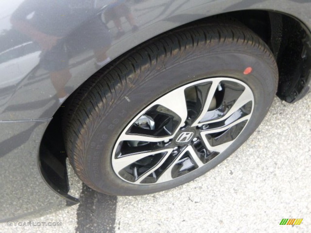 2013 Civic EX Sedan - Polished Metal Metallic / Gray photo #9