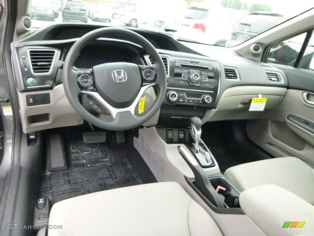 2013 Civic EX Sedan - Polished Metal Metallic / Gray photo #12