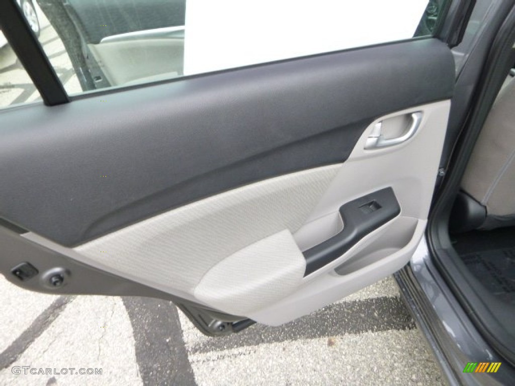 2013 Civic EX Sedan - Polished Metal Metallic / Gray photo #13