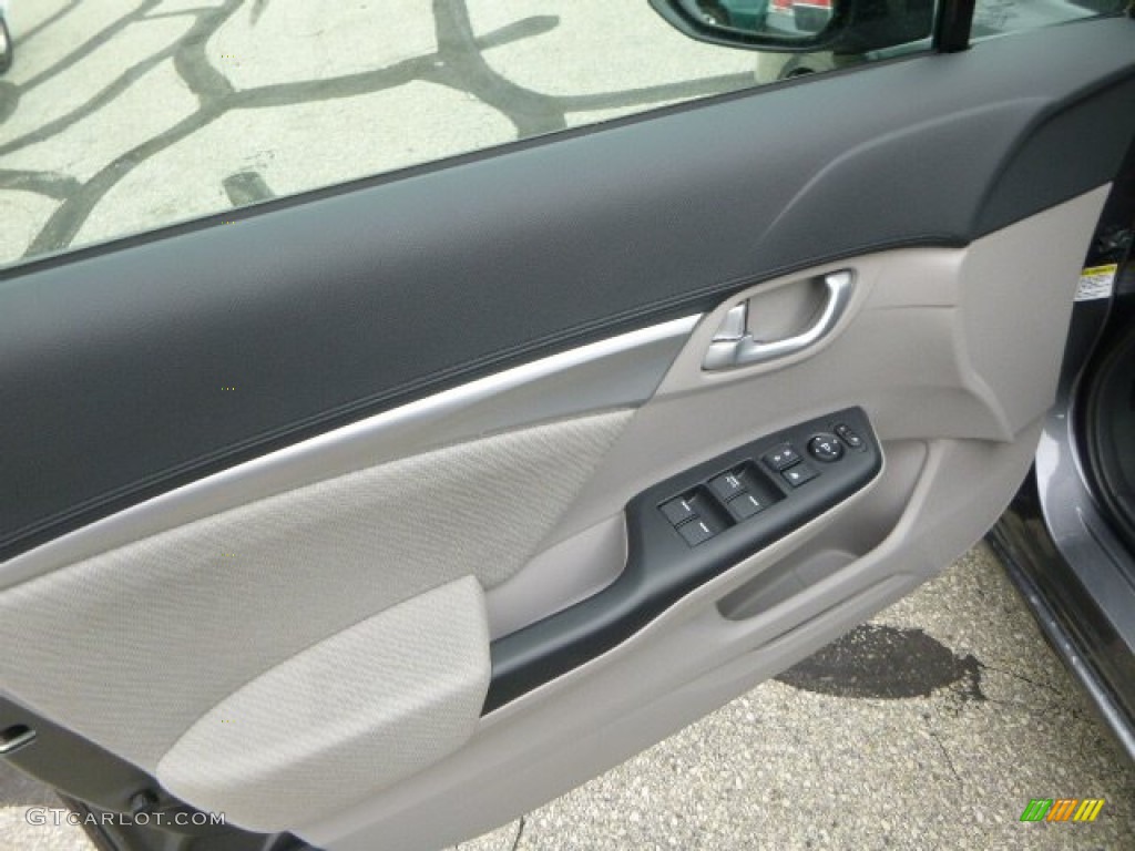 2013 Civic EX Sedan - Polished Metal Metallic / Gray photo #14