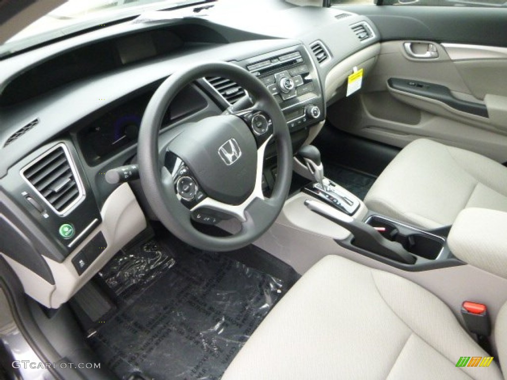 2013 Civic EX Sedan - Polished Metal Metallic / Gray photo #15