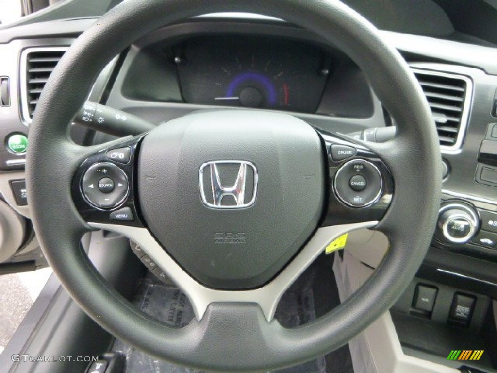 2013 Civic EX Sedan - Polished Metal Metallic / Gray photo #17