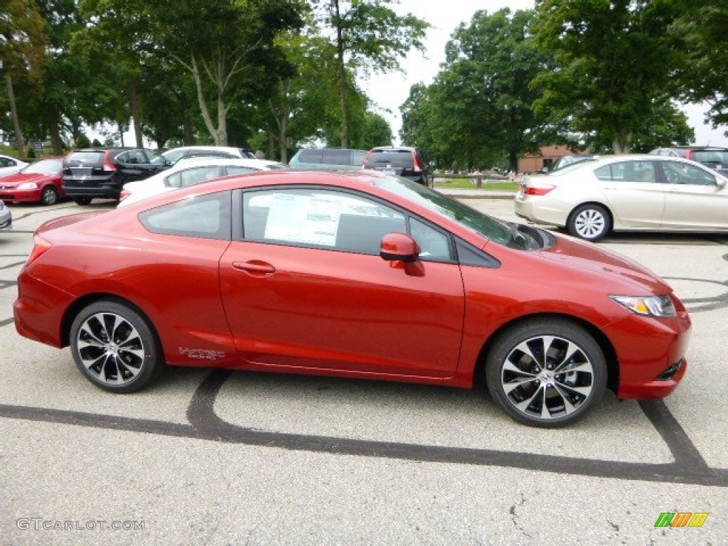 2013 Civic Si Coupe - Sunburst Orange Pearl / Black photo #2