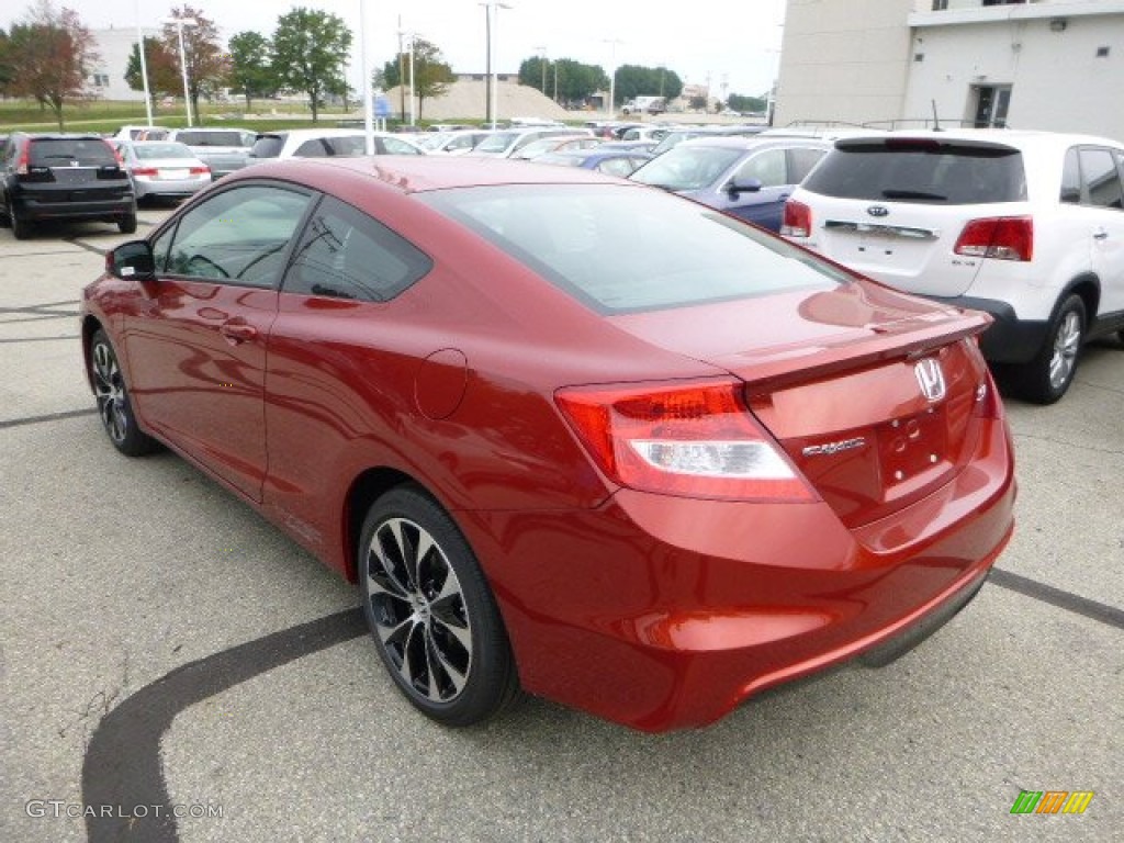 2013 Civic Si Coupe - Sunburst Orange Pearl / Black photo #5