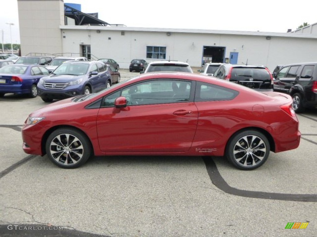 2013 Civic Si Coupe - Sunburst Orange Pearl / Black photo #6