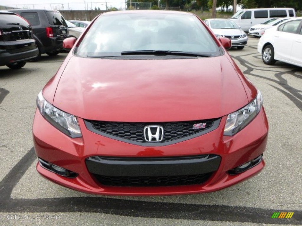 2013 Civic Si Coupe - Sunburst Orange Pearl / Black photo #8