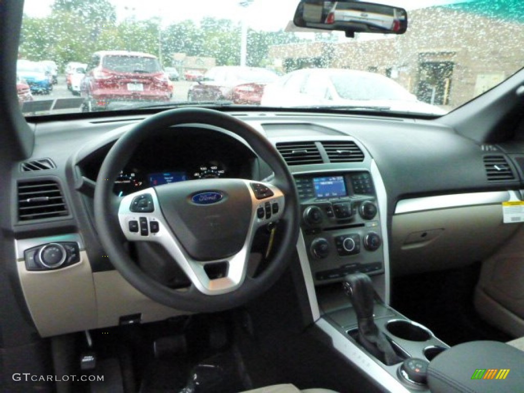 2014 Ford Explorer 4WD Medium Light Stone Dashboard Photo #85068694