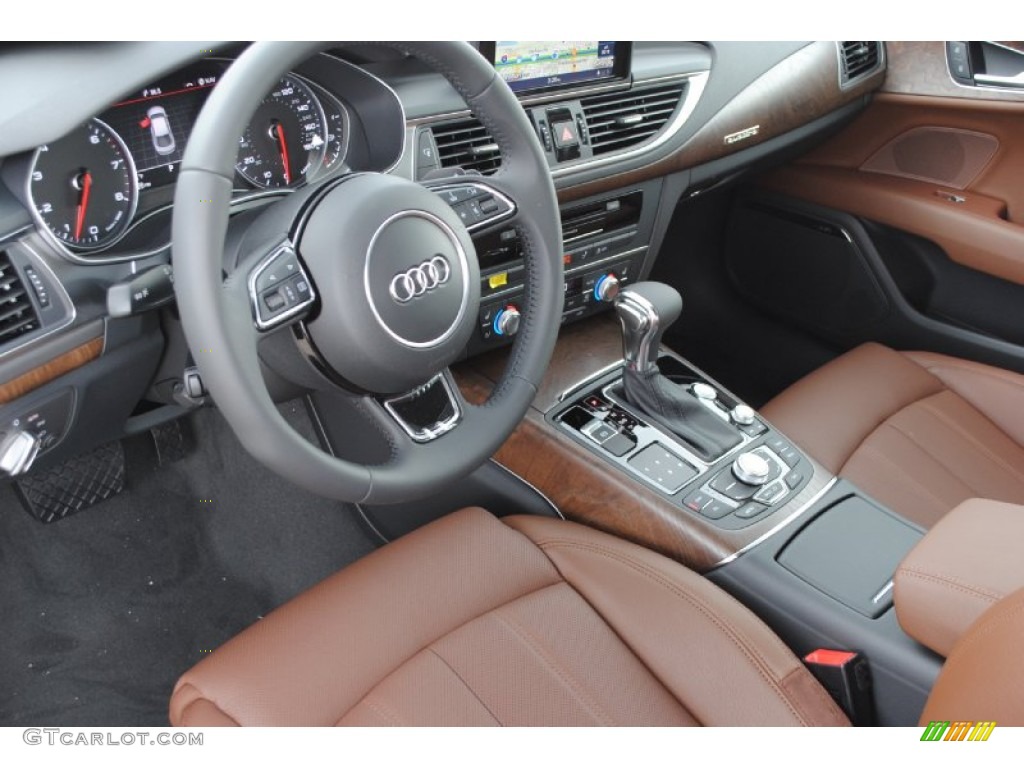 Nougat Brown Interior 2014 Audi A7 3.0T quattro Prestige Photo #85068719