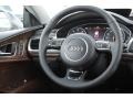 2014 Audi A7 Nougat Brown Interior Steering Wheel Photo