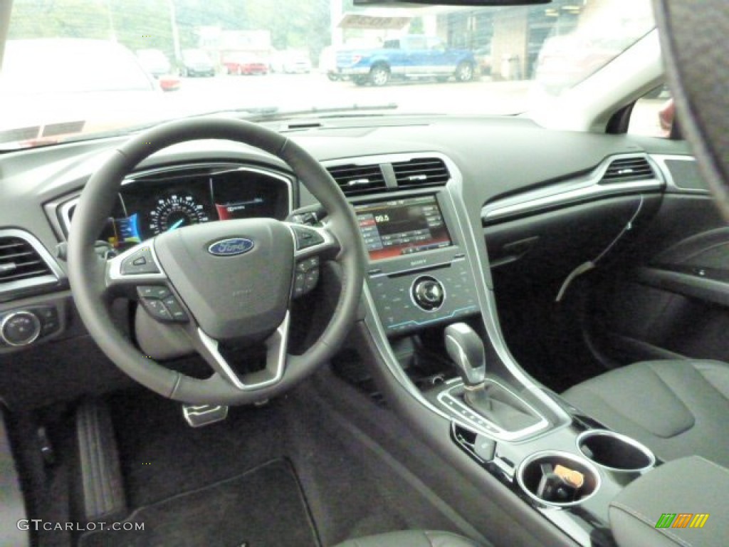 2014 Ford Fusion Titanium Charcoal Black Dashboard Photo #85069694