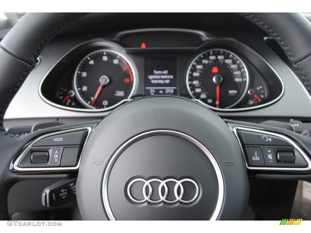 2014 Audi A4 2.0T quattro Sedan Black Steering Wheel Photo #85070762