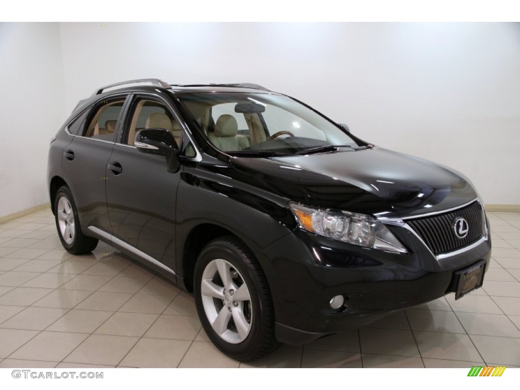2010 RX 350 AWD - Obsidian Black / Parchment/Brown Walnut photo #1
