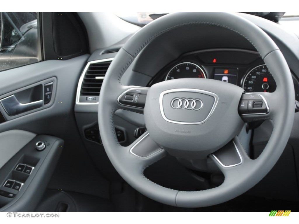 2014 Audi Q5 2.0 TFSI quattro Titanium Gray Steering Wheel Photo #85072600