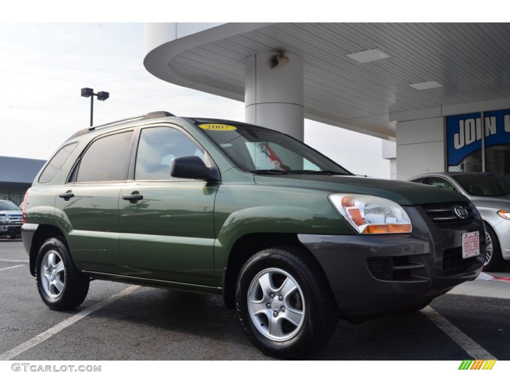 2007 Sportage LX - Royal Jade Green / Beige photo #1