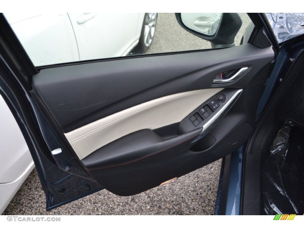 2014 Mazda MAZDA6 Grand Touring Sand Door Panel Photo #85074068