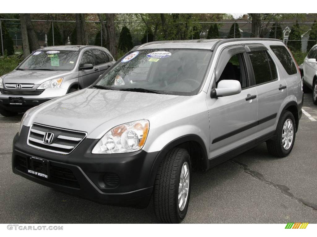 2005 CR-V EX 4WD - Satin Silver Metallic / Black photo #1
