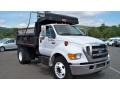 Oxford White - F650 Super Duty XLT Regular Cab Dump Truck Photo No. 3