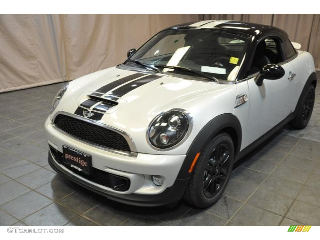 2014 Cooper S Coupe - White Silver Metallic / Carbon Black photo #1