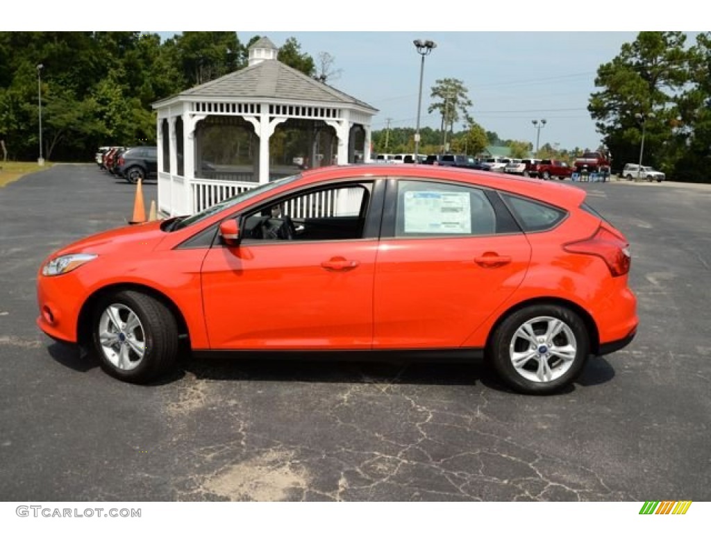 Race Red 2014 Ford Focus SE Hatchback Exterior Photo #85076561