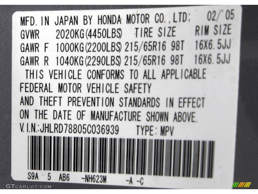 2005 CR-V EX 4WD - Satin Silver Metallic / Black photo #24