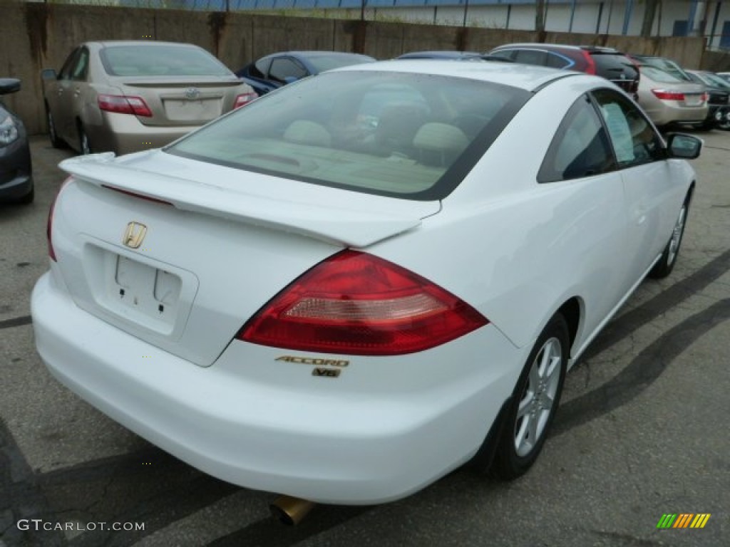 2003 Accord EX V6 Coupe - Taffeta White / Ivory photo #3