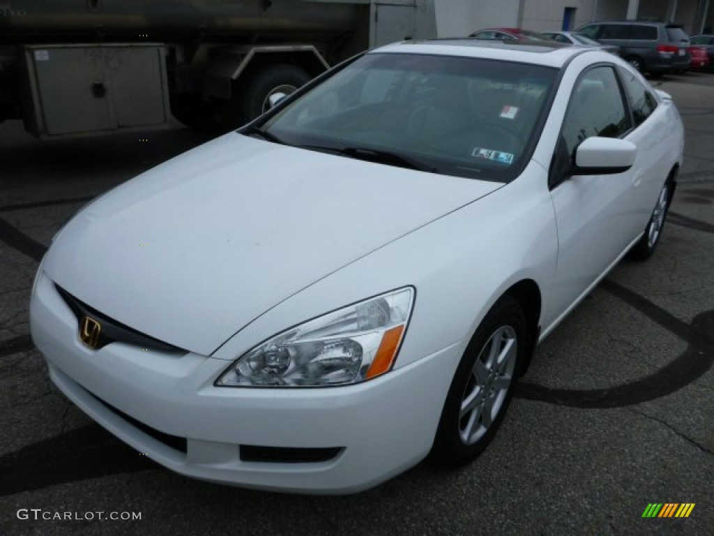 2003 Accord EX V6 Coupe - Taffeta White / Ivory photo #7