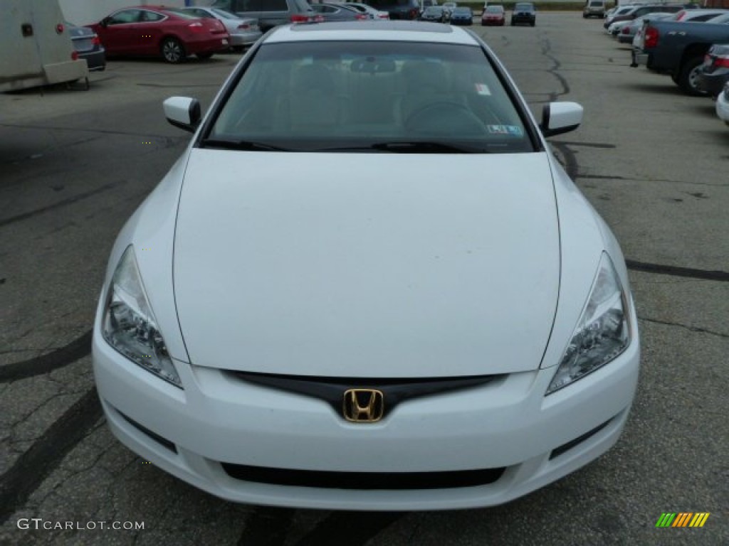 2003 Accord EX V6 Coupe - Taffeta White / Ivory photo #8