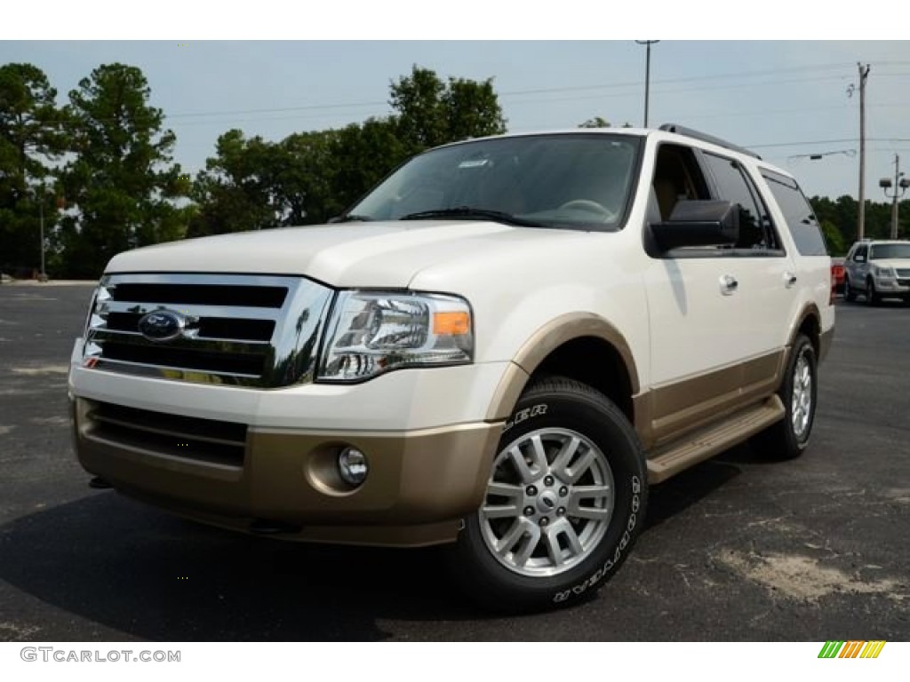 2013 Expedition XLT 4x4 - White Platinum Tri-Coat / Camel photo #1