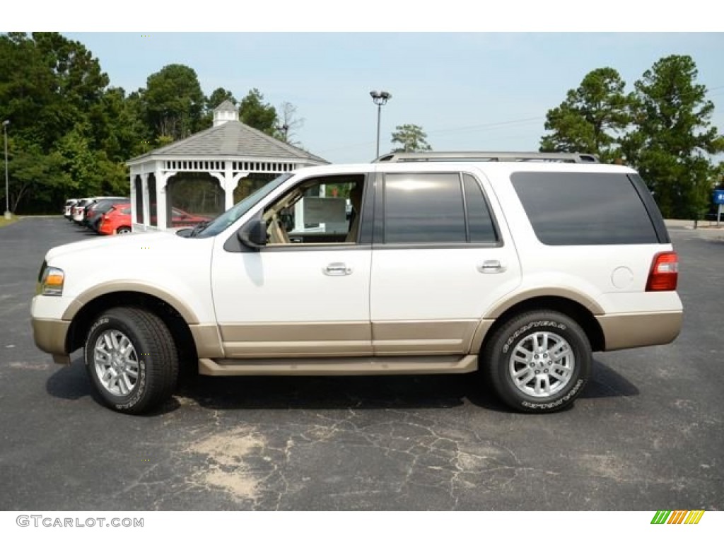 White Platinum Tri-Coat 2013 Ford Expedition XLT 4x4 Exterior Photo #85078931
