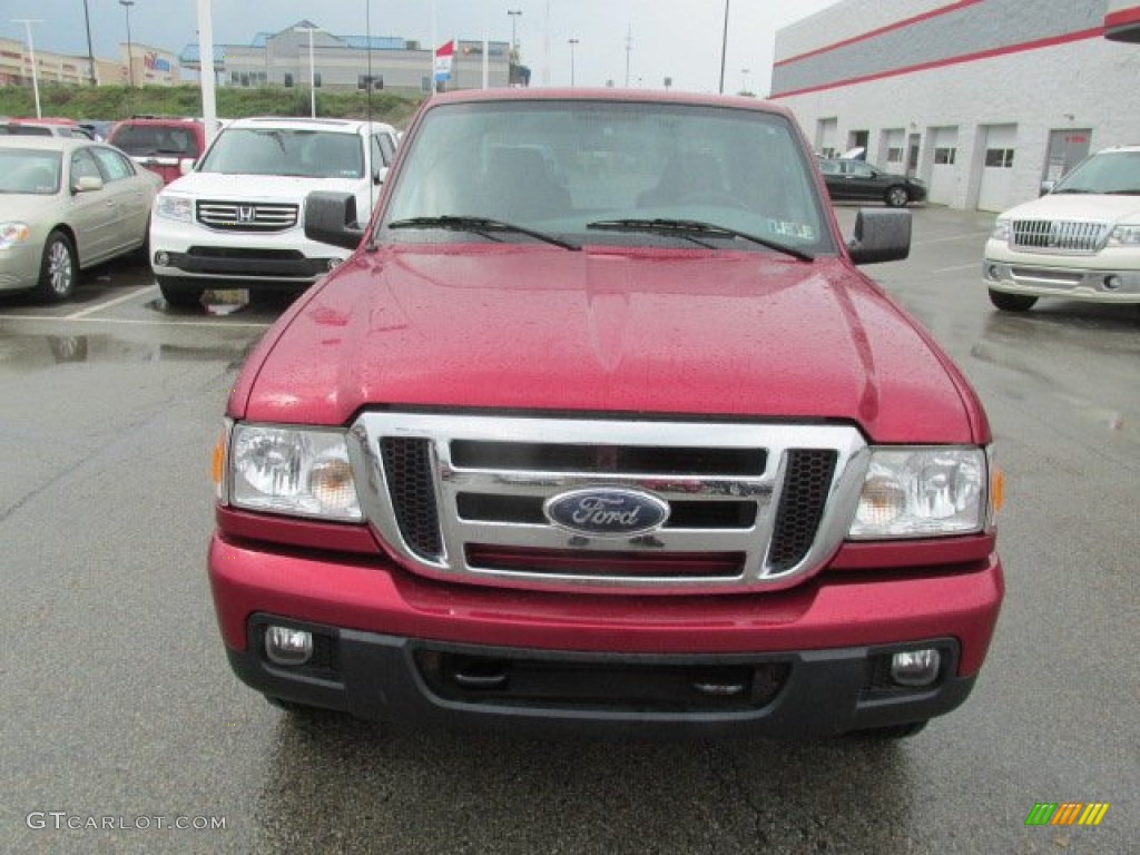 2007 Ranger XLT SuperCab 4x4 - Redfire Metallic / Medium Dark Flint photo #4