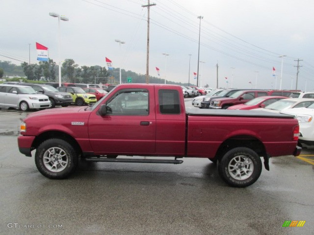 2007 Ranger XLT SuperCab 4x4 - Redfire Metallic / Medium Dark Flint photo #6
