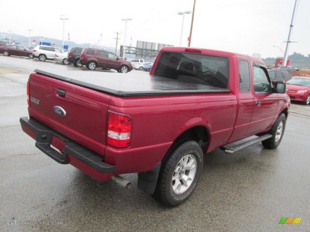 2007 Ranger XLT SuperCab 4x4 - Redfire Metallic / Medium Dark Flint photo #9