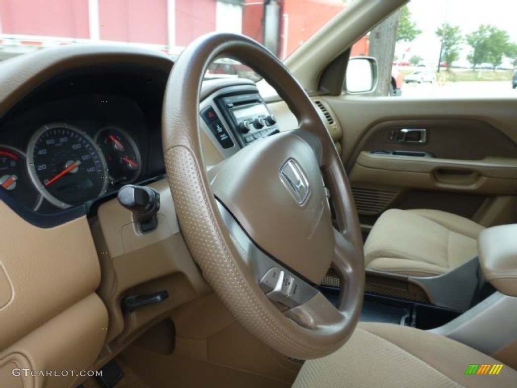 2006 Honda Pilot EX 4WD Saddle Steering Wheel Photo #85081496