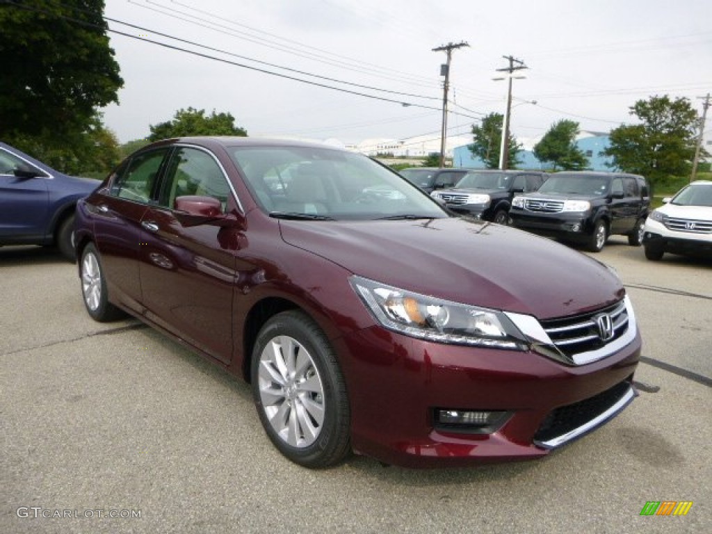 2014 Accord EX-L V6 Sedan - Basque Red Pearl II / Ivory photo #1